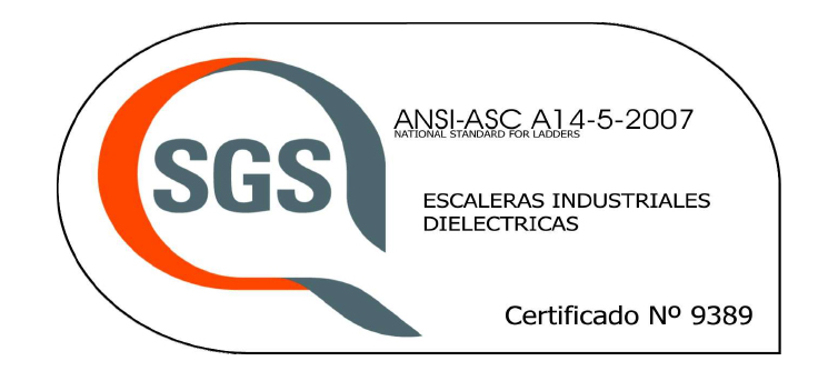 certificado Escalera de fibra de vidrio telescopica o extensiva color amarilla